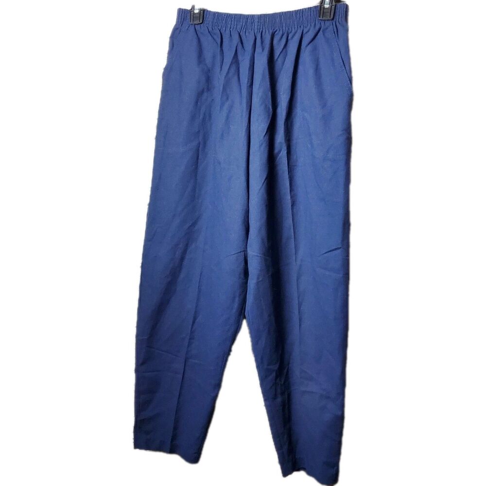 Season Ticket Navy Elastic Waistband Pants Size 16 NWT